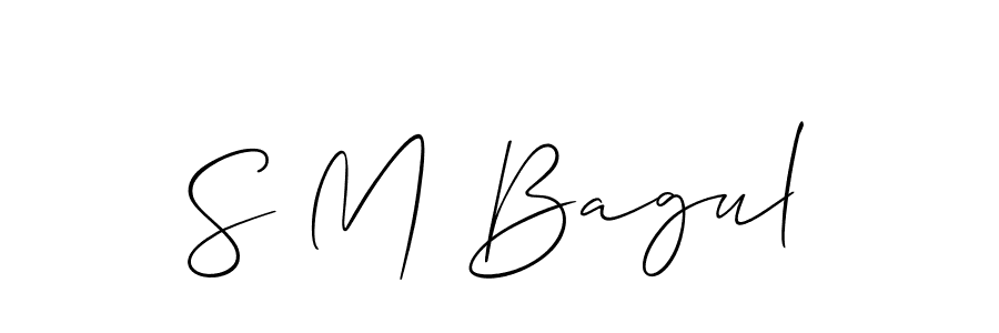 How to make S M Bagul signature? Allison_Script is a professional autograph style. Create handwritten signature for S M Bagul name. S M Bagul signature style 2 images and pictures png