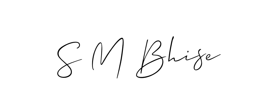 Design your own signature with our free online signature maker. With this signature software, you can create a handwritten (Allison_Script) signature for name S M Bhise. S M Bhise signature style 2 images and pictures png