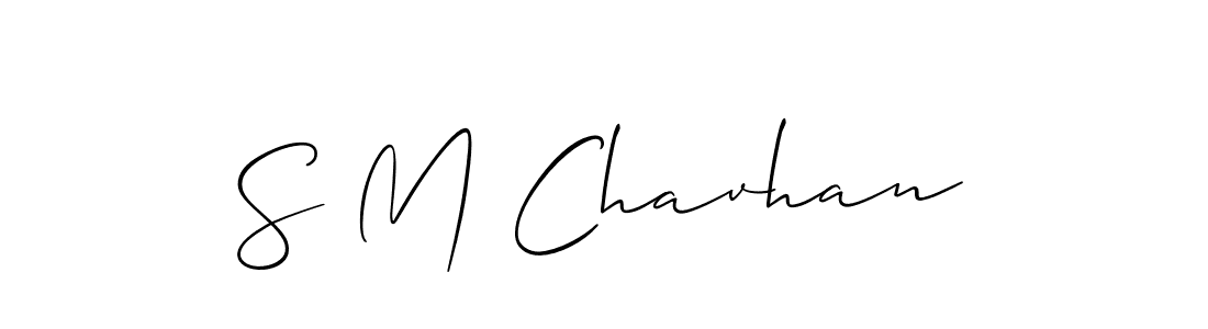 Use a signature maker to create a handwritten signature online. With this signature software, you can design (Allison_Script) your own signature for name S M Chavhan. S M Chavhan signature style 2 images and pictures png