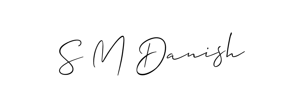 Make a beautiful signature design for name S M Danish. With this signature (Allison_Script) style, you can create a handwritten signature for free. S M Danish signature style 2 images and pictures png