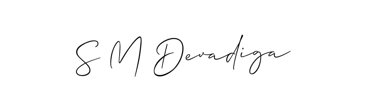 S M Devadiga stylish signature style. Best Handwritten Sign (Allison_Script) for my name. Handwritten Signature Collection Ideas for my name S M Devadiga. S M Devadiga signature style 2 images and pictures png