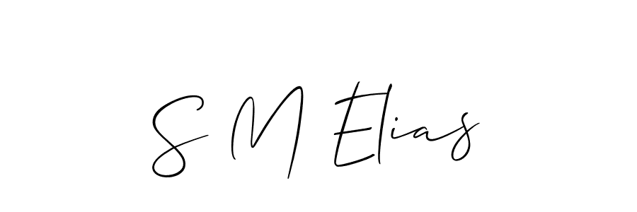 Design your own signature with our free online signature maker. With this signature software, you can create a handwritten (Allison_Script) signature for name S M Elias. S M Elias signature style 2 images and pictures png