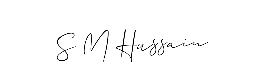 Also we have S M Hussain name is the best signature style. Create professional handwritten signature collection using Allison_Script autograph style. S M Hussain signature style 2 images and pictures png