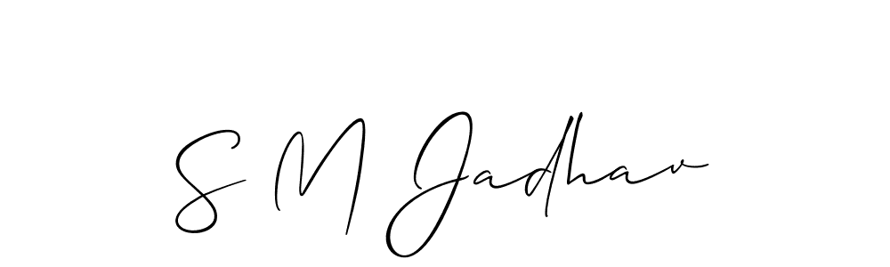 Make a short S M Jadhav signature style. Manage your documents anywhere anytime using Allison_Script. Create and add eSignatures, submit forms, share and send files easily. S M Jadhav signature style 2 images and pictures png