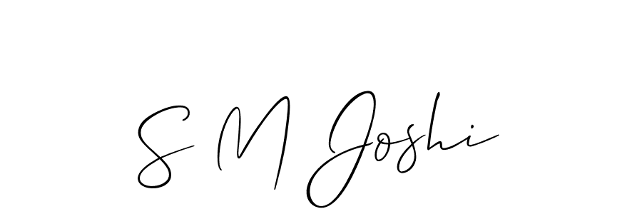 if you are searching for the best signature style for your name S M Joshi. so please give up your signature search. here we have designed multiple signature styles  using Allison_Script. S M Joshi signature style 2 images and pictures png