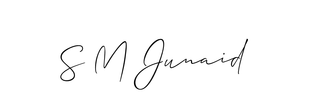 Also we have S M Junaid name is the best signature style. Create professional handwritten signature collection using Allison_Script autograph style. S M Junaid signature style 2 images and pictures png