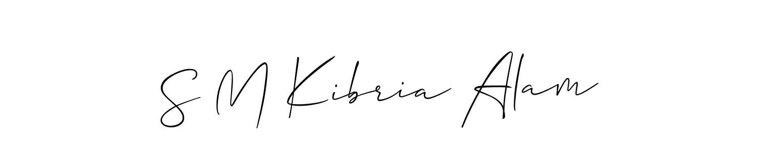 Use a signature maker to create a handwritten signature online. With this signature software, you can design (Allison_Script) your own signature for name S M Kibria Alam. S M Kibria Alam signature style 2 images and pictures png