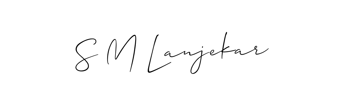 Once you've used our free online signature maker to create your best signature Allison_Script style, it's time to enjoy all of the benefits that S M Lanjekar name signing documents. S M Lanjekar signature style 2 images and pictures png