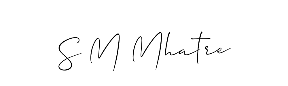 How to Draw S M Mhatre signature style? Allison_Script is a latest design signature styles for name S M Mhatre. S M Mhatre signature style 2 images and pictures png