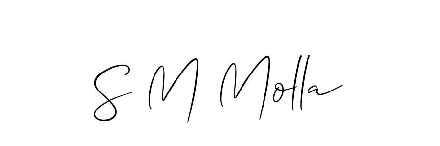 Also You can easily find your signature by using the search form. We will create S M Molla name handwritten signature images for you free of cost using Allison_Script sign style. S M Molla signature style 2 images and pictures png