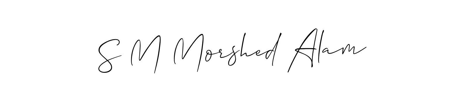 Design your own signature with our free online signature maker. With this signature software, you can create a handwritten (Allison_Script) signature for name S M Morshed Alam. S M Morshed Alam signature style 2 images and pictures png