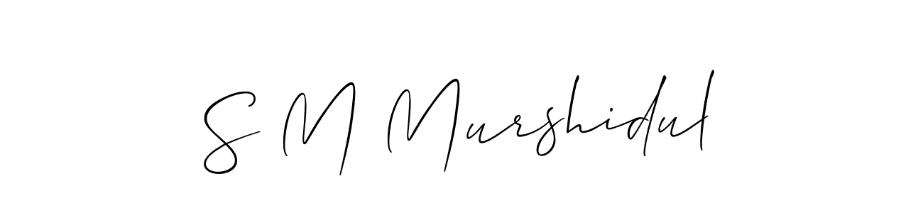 Make a beautiful signature design for name S M Murshidul. With this signature (Allison_Script) style, you can create a handwritten signature for free. S M Murshidul signature style 2 images and pictures png