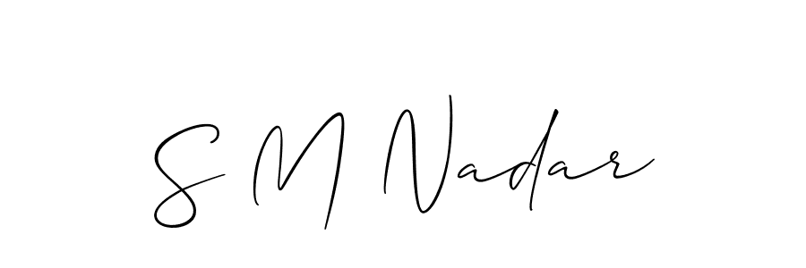 Make a beautiful signature design for name S M Nadar. Use this online signature maker to create a handwritten signature for free. S M Nadar signature style 2 images and pictures png