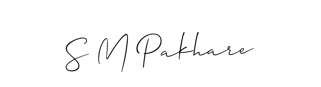 S M Pakhare stylish signature style. Best Handwritten Sign (Allison_Script) for my name. Handwritten Signature Collection Ideas for my name S M Pakhare. S M Pakhare signature style 2 images and pictures png