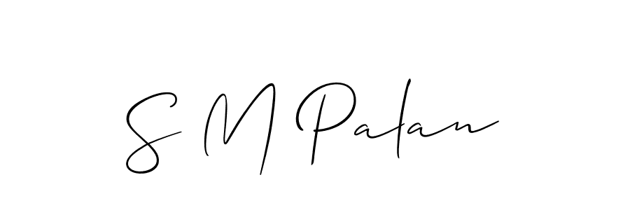 Best and Professional Signature Style for S M Palan. Allison_Script Best Signature Style Collection. S M Palan signature style 2 images and pictures png