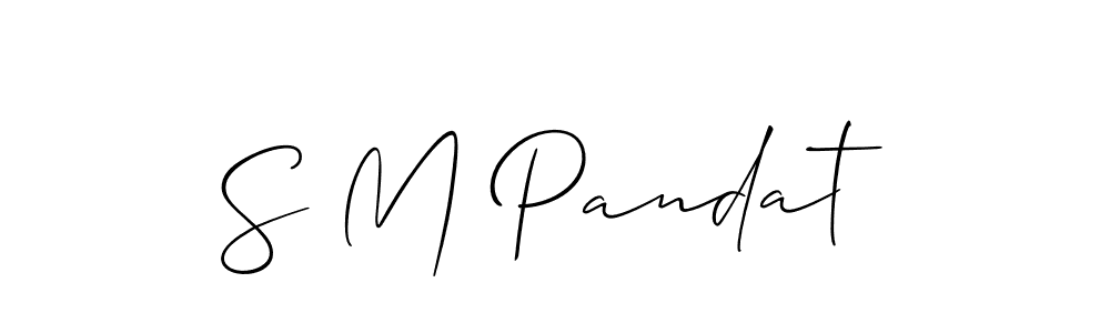 Also You can easily find your signature by using the search form. We will create S M Pandat name handwritten signature images for you free of cost using Allison_Script sign style. S M Pandat signature style 2 images and pictures png