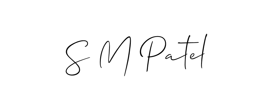 How to Draw S M Patel signature style? Allison_Script is a latest design signature styles for name S M Patel. S M Patel signature style 2 images and pictures png