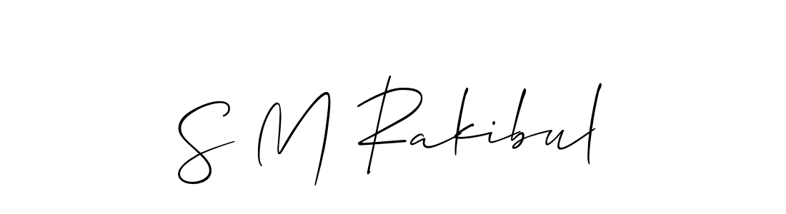 The best way (Allison_Script) to make a short signature is to pick only two or three words in your name. The name S M Rakibul include a total of six letters. For converting this name. S M Rakibul signature style 2 images and pictures png