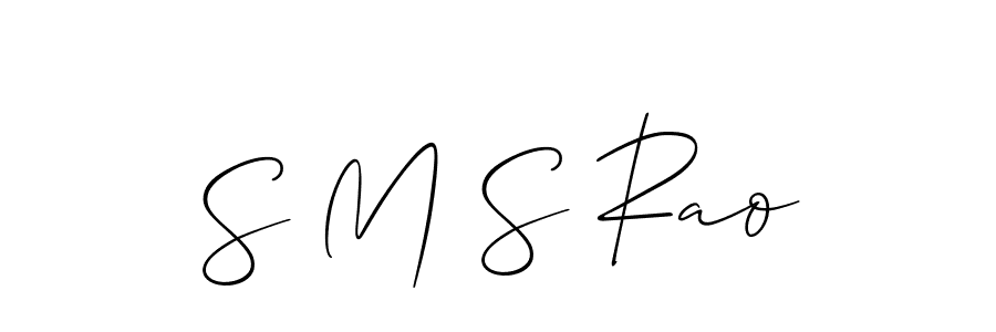 Also we have S M S Rao name is the best signature style. Create professional handwritten signature collection using Allison_Script autograph style. S M S Rao signature style 2 images and pictures png