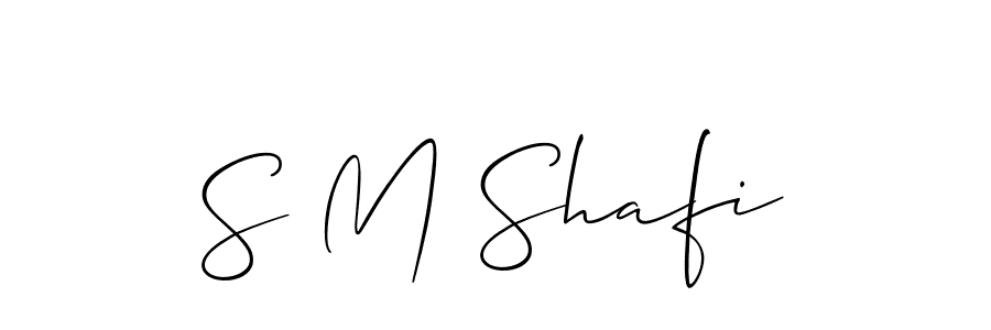 You should practise on your own different ways (Allison_Script) to write your name (S M Shafi) in signature. don't let someone else do it for you. S M Shafi signature style 2 images and pictures png