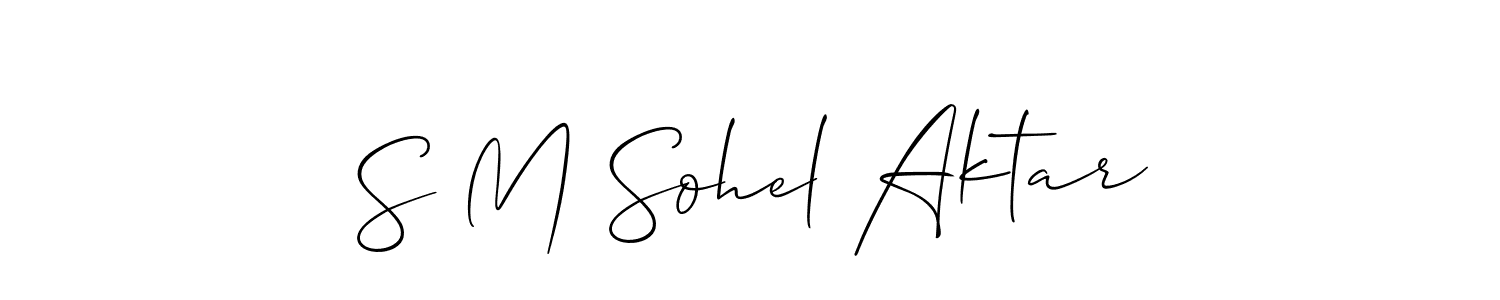 How to Draw S M Sohel Aktar signature style? Allison_Script is a latest design signature styles for name S M Sohel Aktar. S M Sohel Aktar signature style 2 images and pictures png