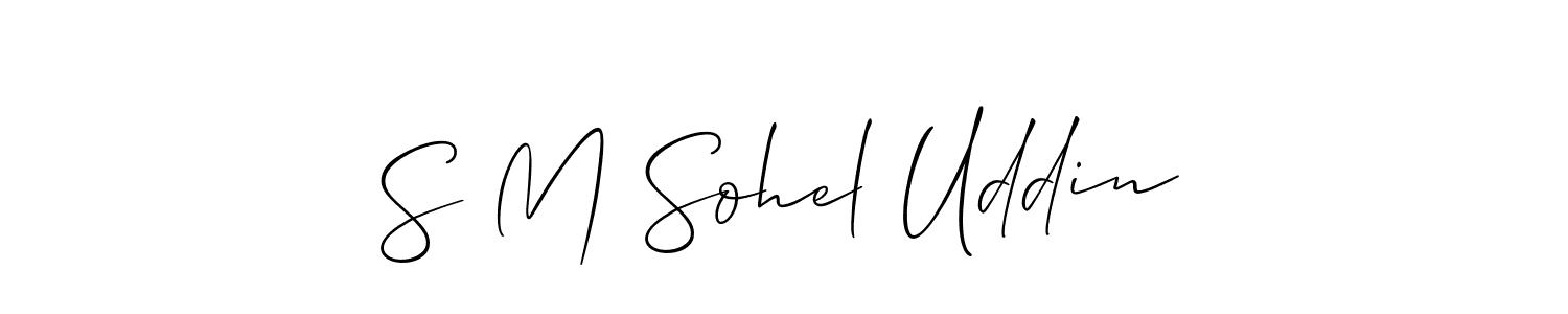 Also You can easily find your signature by using the search form. We will create S M Sohel Uddin name handwritten signature images for you free of cost using Allison_Script sign style. S M Sohel Uddin signature style 2 images and pictures png