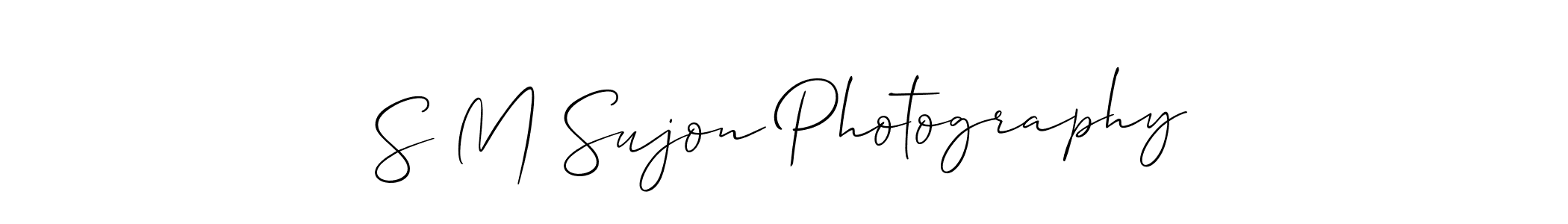 Use a signature maker to create a handwritten signature online. With this signature software, you can design (Allison_Script) your own signature for name S M Sujon Photography. S M Sujon Photography signature style 2 images and pictures png