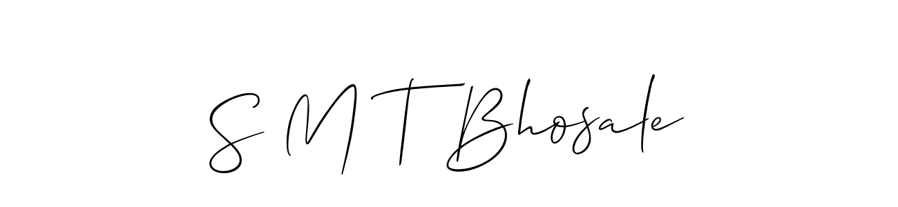 This is the best signature style for the S M T Bhosale name. Also you like these signature font (Allison_Script). Mix name signature. S M T Bhosale signature style 2 images and pictures png