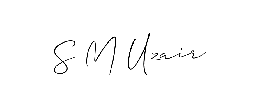 How to make S M Uzair name signature. Use Allison_Script style for creating short signs online. This is the latest handwritten sign. S M Uzair signature style 2 images and pictures png