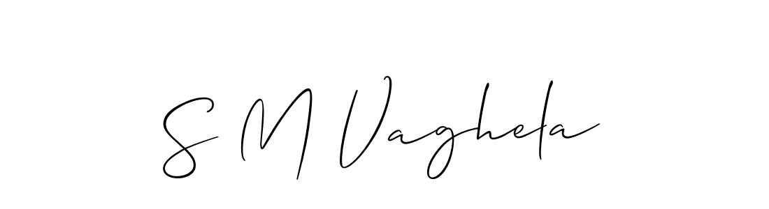 How to Draw S M Vaghela signature style? Allison_Script is a latest design signature styles for name S M Vaghela. S M Vaghela signature style 2 images and pictures png