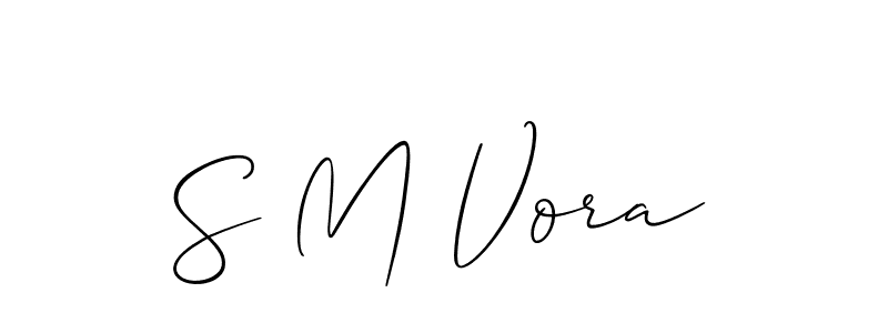 Make a short S M Vora signature style. Manage your documents anywhere anytime using Allison_Script. Create and add eSignatures, submit forms, share and send files easily. S M Vora signature style 2 images and pictures png