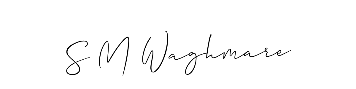 Design your own signature with our free online signature maker. With this signature software, you can create a handwritten (Allison_Script) signature for name S M Waghmare. S M Waghmare signature style 2 images and pictures png