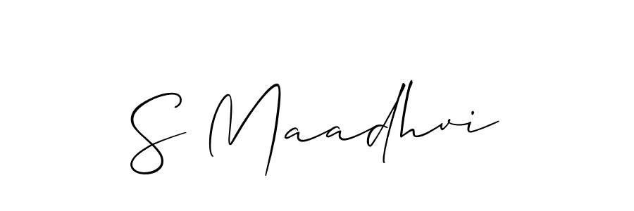 How to Draw S Maadhvi signature style? Allison_Script is a latest design signature styles for name S Maadhvi. S Maadhvi signature style 2 images and pictures png