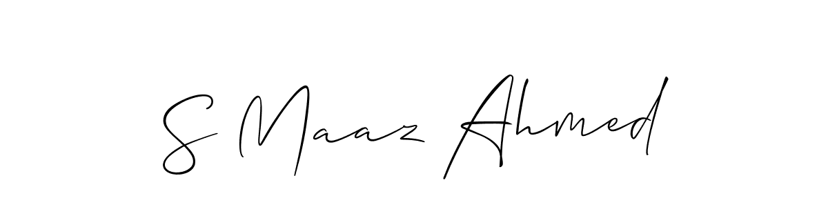 Also You can easily find your signature by using the search form. We will create S Maaz Ahmed name handwritten signature images for you free of cost using Allison_Script sign style. S Maaz Ahmed signature style 2 images and pictures png