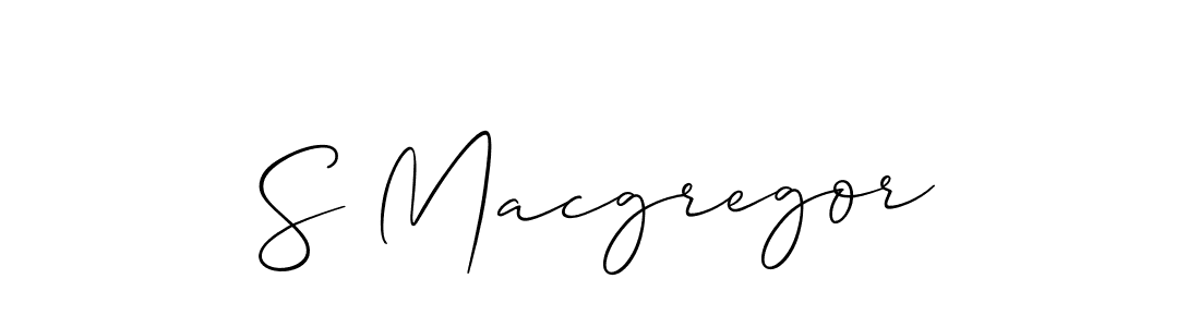 How to make S Macgregor name signature. Use Allison_Script style for creating short signs online. This is the latest handwritten sign. S Macgregor signature style 2 images and pictures png