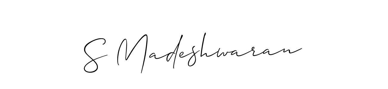 Design your own signature with our free online signature maker. With this signature software, you can create a handwritten (Allison_Script) signature for name S Madeshwaran. S Madeshwaran signature style 2 images and pictures png