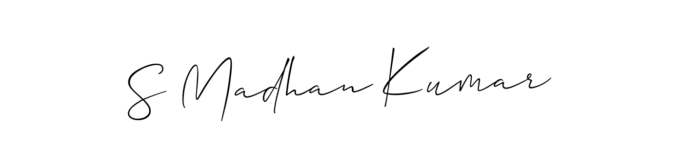 Design your own signature with our free online signature maker. With this signature software, you can create a handwritten (Allison_Script) signature for name S Madhan Kumar. S Madhan Kumar signature style 2 images and pictures png