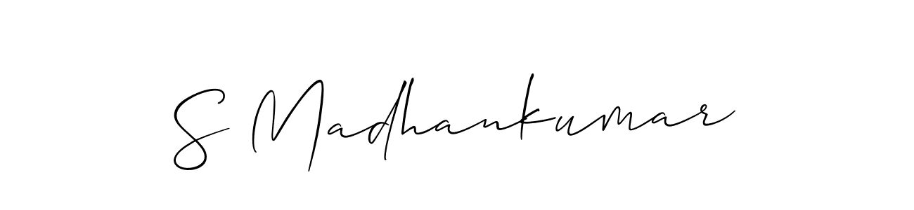 This is the best signature style for the S Madhankumar name. Also you like these signature font (Allison_Script). Mix name signature. S Madhankumar signature style 2 images and pictures png