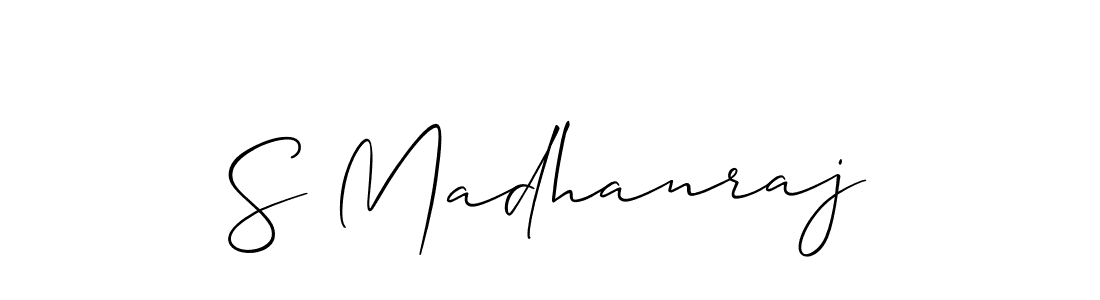 Also You can easily find your signature by using the search form. We will create S Madhanraj name handwritten signature images for you free of cost using Allison_Script sign style. S Madhanraj signature style 2 images and pictures png