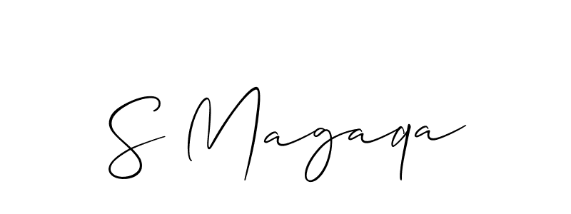 How to make S Magaqa signature? Allison_Script is a professional autograph style. Create handwritten signature for S Magaqa name. S Magaqa signature style 2 images and pictures png