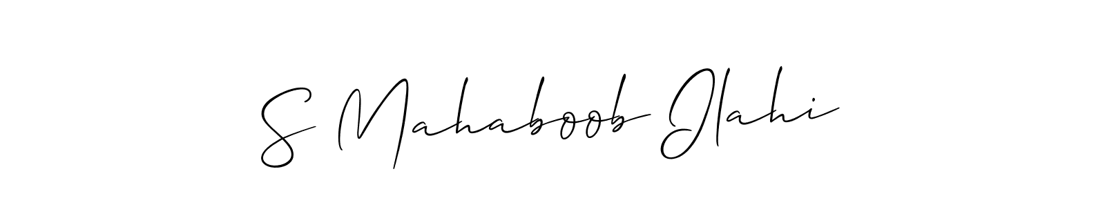 Design your own signature with our free online signature maker. With this signature software, you can create a handwritten (Allison_Script) signature for name S Mahaboob Ilahi. S Mahaboob Ilahi signature style 2 images and pictures png