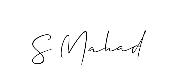 Use a signature maker to create a handwritten signature online. With this signature software, you can design (Allison_Script) your own signature for name S Mahad. S Mahad signature style 2 images and pictures png