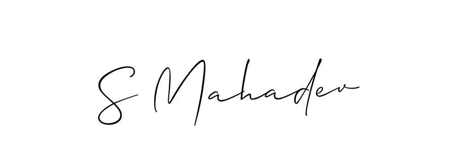 if you are searching for the best signature style for your name S Mahadev. so please give up your signature search. here we have designed multiple signature styles  using Allison_Script. S Mahadev signature style 2 images and pictures png