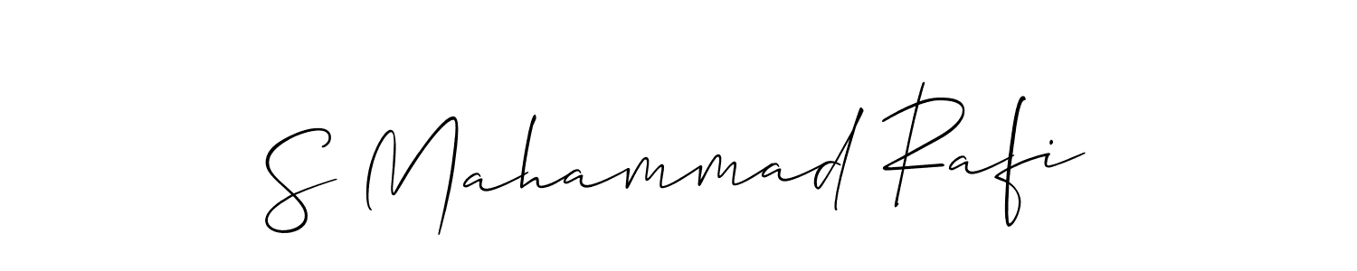 Make a short S Mahammad Rafi signature style. Manage your documents anywhere anytime using Allison_Script. Create and add eSignatures, submit forms, share and send files easily. S Mahammad Rafi signature style 2 images and pictures png