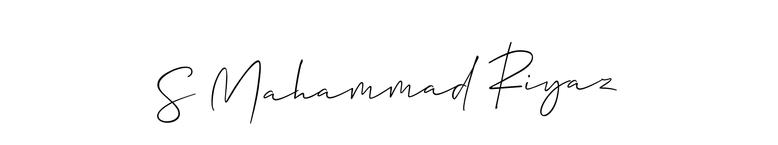 How to Draw S Mahammad Riyaz signature style? Allison_Script is a latest design signature styles for name S Mahammad Riyaz. S Mahammad Riyaz signature style 2 images and pictures png