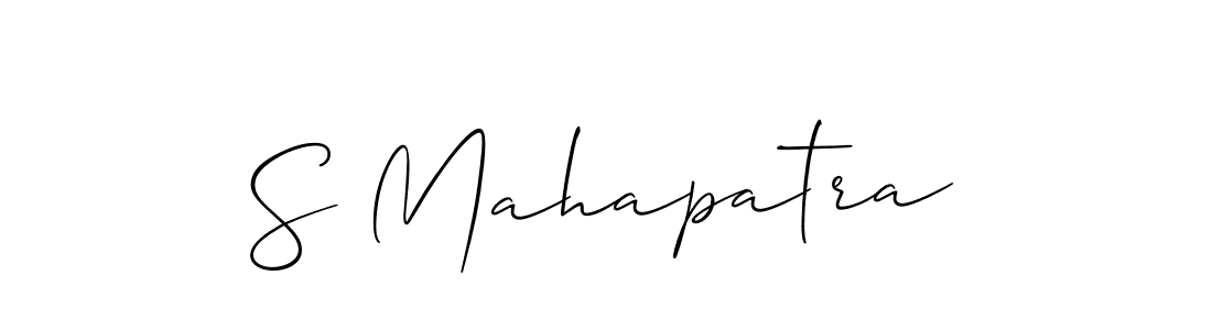 The best way (Allison_Script) to make a short signature is to pick only two or three words in your name. The name S Mahapatra include a total of six letters. For converting this name. S Mahapatra signature style 2 images and pictures png