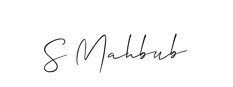 Use a signature maker to create a handwritten signature online. With this signature software, you can design (Allison_Script) your own signature for name S Mahbub. S Mahbub signature style 2 images and pictures png