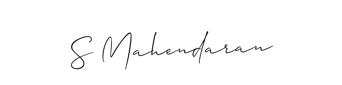 Also we have S Mahendaran name is the best signature style. Create professional handwritten signature collection using Allison_Script autograph style. S Mahendaran signature style 2 images and pictures png