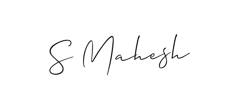 Create a beautiful signature design for name S Mahesh. With this signature (Allison_Script) fonts, you can make a handwritten signature for free. S Mahesh signature style 2 images and pictures png