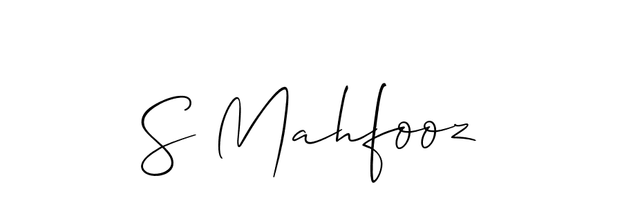 Design your own signature with our free online signature maker. With this signature software, you can create a handwritten (Allison_Script) signature for name S Mahfooz. S Mahfooz signature style 2 images and pictures png